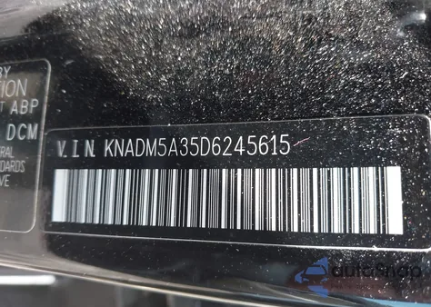 2013 Kia Rio Lx z USA, uszkodzony, nr VIN KNADM5A35D6245615